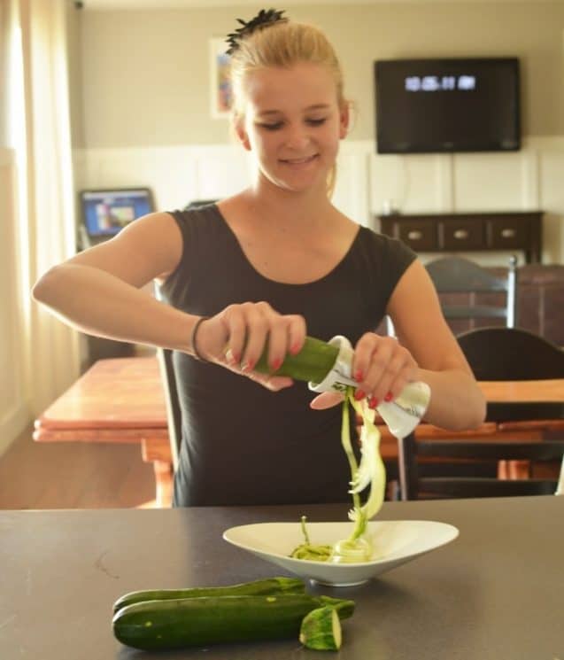 Zucchini Veggiefredo Recipe. Healthy pasta, that isn't pasta! We love doing this with our zucchini!
